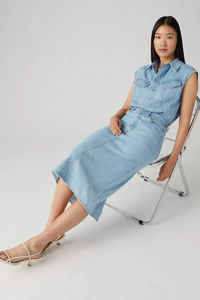 Levi's Iconic Sleeveless Dress In Blue