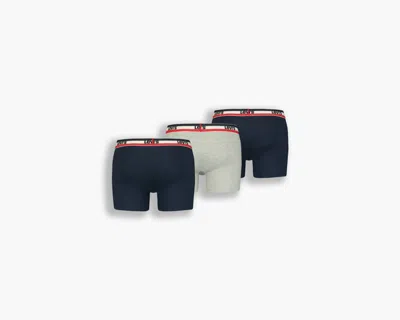 Levi's Boxer Brief 3 Pack In Blue