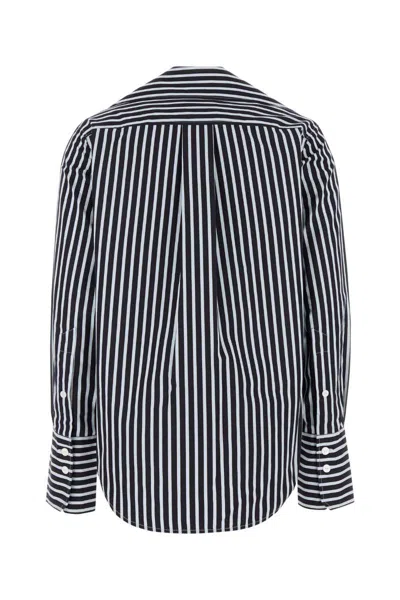 Patou Embroidered Poplin Violin Shirt In Stripped
