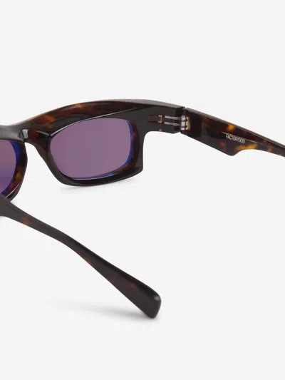 Factory900 Rectangular Sunglasses Fa-143 In Black