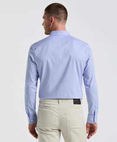 Perry Ellis Men's Dobby Cotton Stretch Slim Fit Shirt In Vista Blue