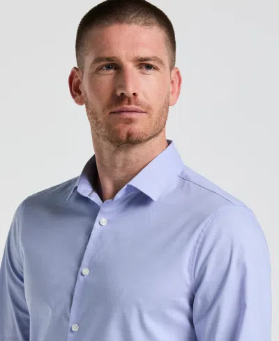 Perry Ellis Men's Dobby Cotton Stretch Slim Fit Shirt In Vista Blue