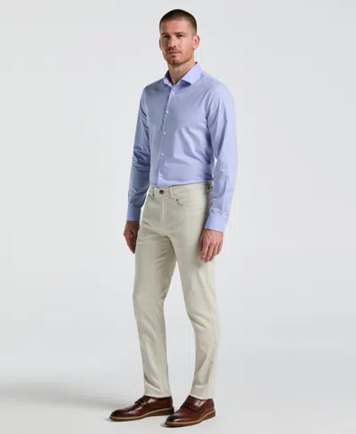 Perry Ellis Men's Dobby Cotton Stretch Slim Fit Shirt In Vista Blue