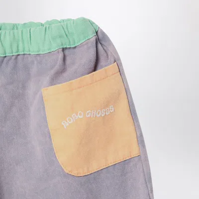 Bobo Choses Colour-block Trousers In Cotton In Multicolor
