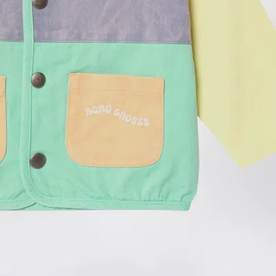 Bobo Choses Colour-block Jacket In Cotton In Multicolor