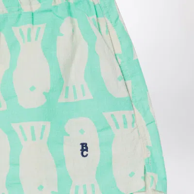 Bobo Choses Lucky Fish Aqua Green Shorts In Multicolor
