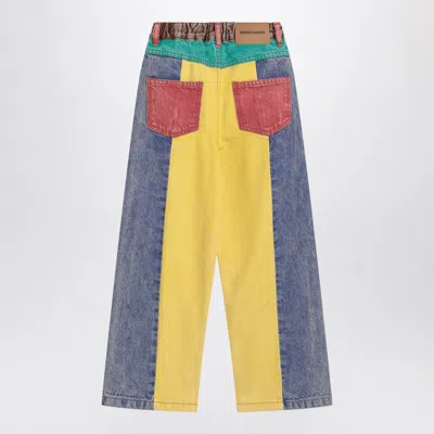 Bobo Choses Colour-block Jeans With Logo In Multicolor