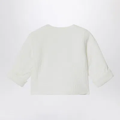 Teddy & Minou White Cotton Jacket In White