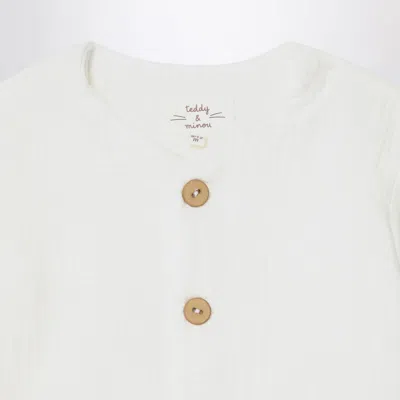 Teddy & Minou White Cotton Jacket In White