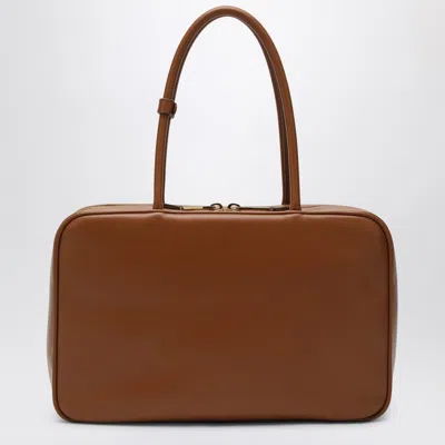 Miu Miu Beau Large Bag In Cognac Colour Leather In Brown