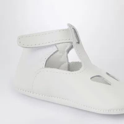 Il Gufo White Baby Shoe In Nappa Leather In White