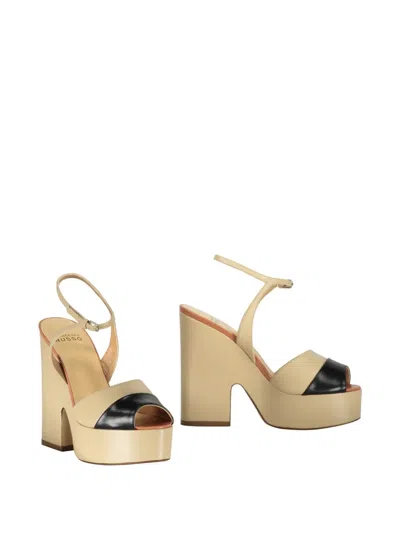 皮质高跟凉鞋（12厘米）