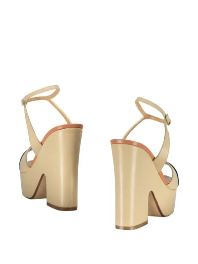 皮质高跟凉鞋（12厘米）