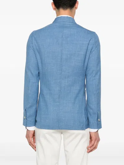 Barba Napoli Double-breasted Blazer In Blue