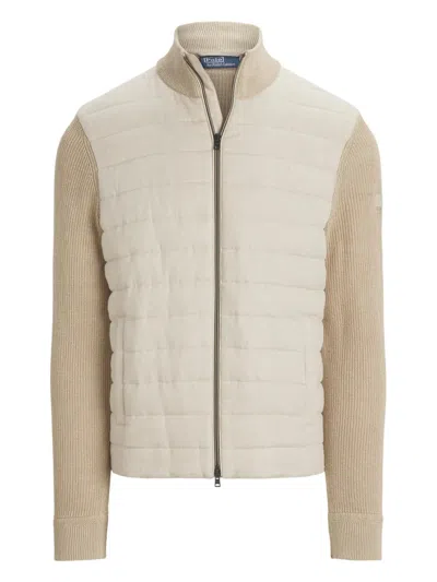Polo Ralph Lauren Logo-patch Jacket In Neutrals