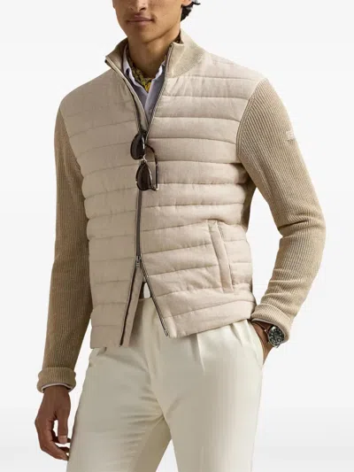 Polo Ralph Lauren Logo-patch Jacket In Neutrals