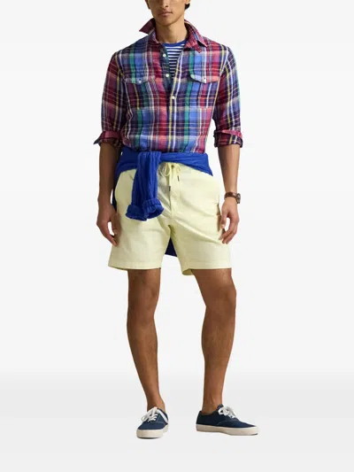 Polo Ralph Lauren Elasticated Waistband Bermuda Shorts In Yellow