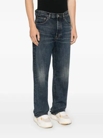 Jeanerica Logo-patch Jeans In Blue