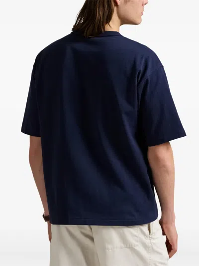Polo Ralph Lauren Logo-embroidered T-shirt In Blue