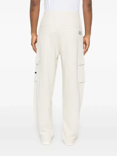 Ea7 Cargo Track Pants In Neutrals