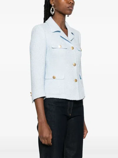 Tagliatore Short Jacket Jackets Light Blue In Blue
