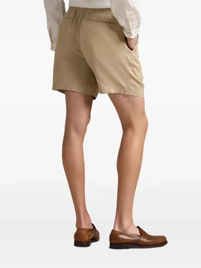 Polo Ralph Lauren Beige Solid Color Mid-trunk Swim Trunks