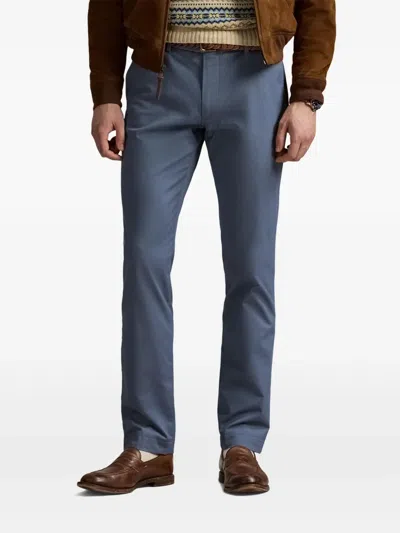 Polo Ralph Lauren Stretch Slim Fit Cotton Pants In Blue