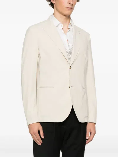 Eraldo Peak-lapels Blazer In Neutrals