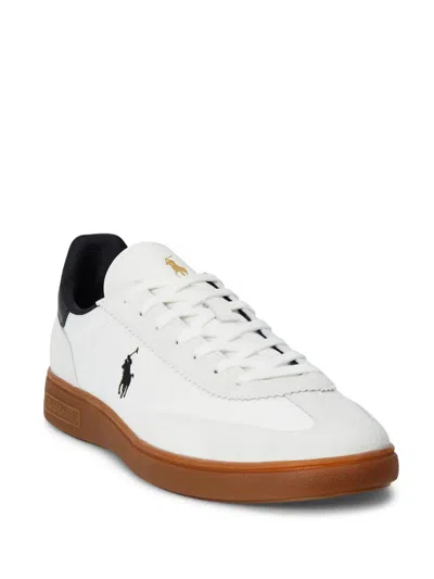 Polo Ralph Lauren Hester Panelled Canvas Sneakers In White