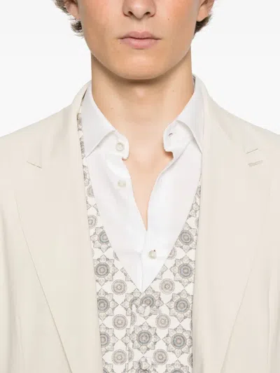 Eraldo Peak-lapels Blazer In Neutrals