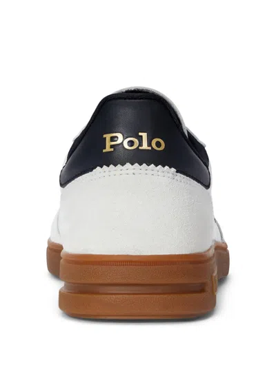 Polo Ralph Lauren Hester Panelled Canvas Sneakers In White