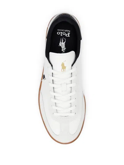 Polo Ralph Lauren Hester Panelled Canvas Sneakers In White