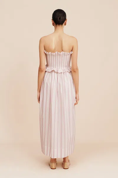 Posse Coby Strapless Dress In Vintage Stripe