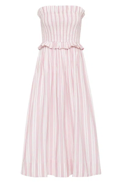Posse Coby Strapless Dress In Vintage Stripe