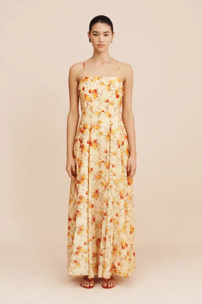 The Posse Paloma Maxi Dress In Citrus Floral
