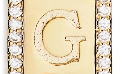 Leith Initial Pendant Necklace In G- Clear- Gold