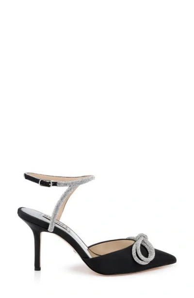 Badgley Mischka Collection Jasmine Pointed Toe Pump In Black Crepe
