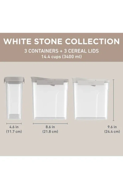 Bentgo 3-piece Food Storage Container Set In White Stone