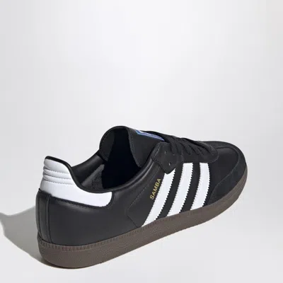 Adidas Originals Low-top Rubber Sole Sneakers With Contrast Stripes In Black
