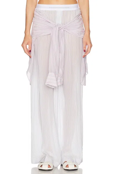 Alexander Wang Embroidered Silk Pyjama Pant In Pink