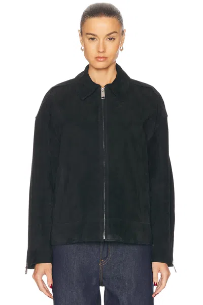 Grlfrnd Alek Suede Jacket In Black