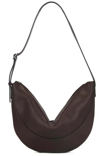 The Row Jouve Shoulder Bag In Grain Leather In Chestnut Ans