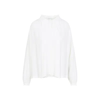 Giambattista Valli Long-sleeved Blouse In Silk Blend In White
