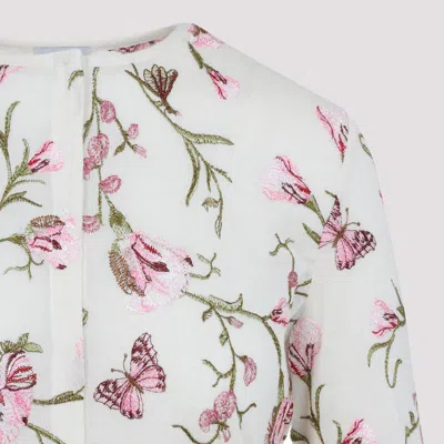 Giambattista Valli Floral-embroidered Cashmere Cardigan In Beige