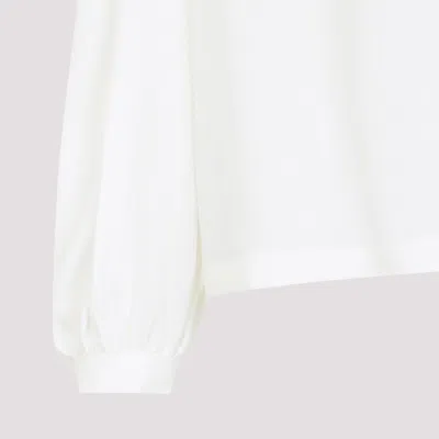 Giambattista Valli Long-sleeved Blouse In Silk Blend In White