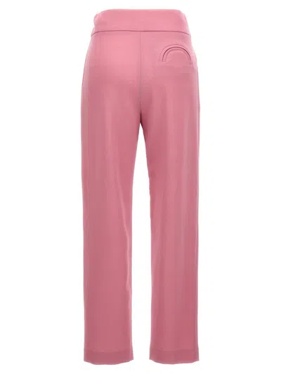 Blazé Milano Cool & Easy Pleat-detail Virgin Wool Trousers In Pink