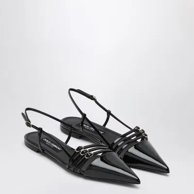 Dolce & Gabbana Patent Leather Slingback Ballet Flats