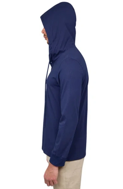 Construct Solid Hoodie In Navy