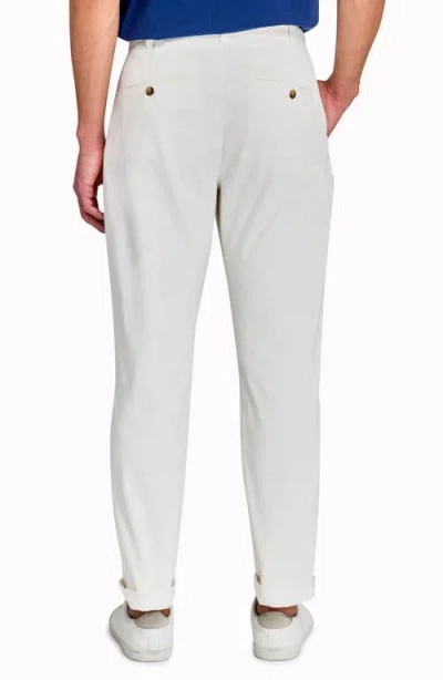 Construct Solid Pant Flat Front In White