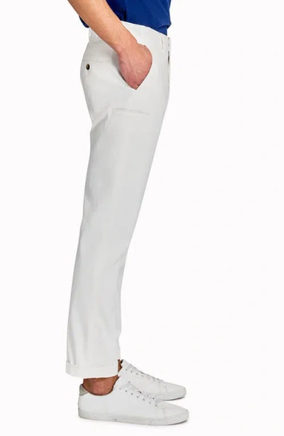 Construct Solid Pant Flat Front In White